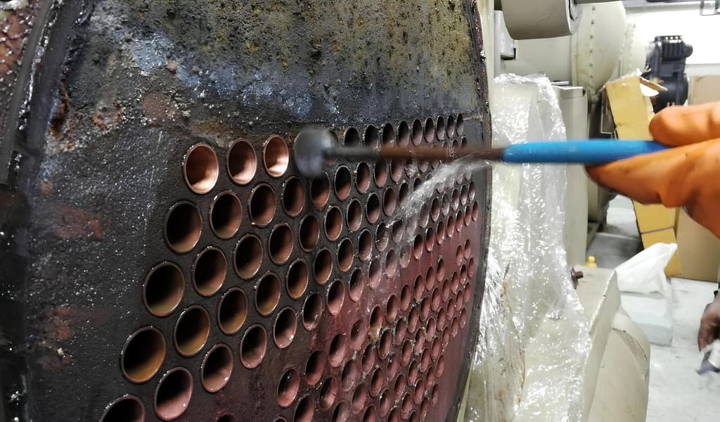 Щеточная чистка теплообменника